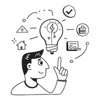 Individual with smart home energy optimizer and digital overlay symbolizing efficient energy management in double exposure with copy space concept as An individual blended with a Clean vector