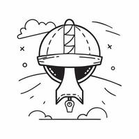 Individual with a zipline canopy view and helmet overlay symbolizing ziplining adventure travel with copy space concept as An individual blended with a zipline canopy view and hel Clean vector