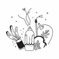 Individual with a scuba tank coral reef and flippers overlay symbolizing scuba diving adventure travel with copy space concept as An individual blended with a scuba tank coral ree Clean vector