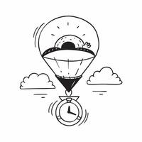Individual with a parachute open sky and altimeter overlay symbolizing skydiving adventure travel with copy space concept as An individual blended with a parachute open sky and al Clean vector