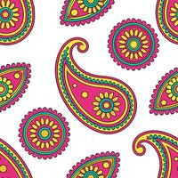 Indian vibrant sari patterns and paisleys seamless tile pattern with rich colors and traditional designs for cultural decor concept as Rich colored sari patterns and traditional pa Clean Set 2 vector