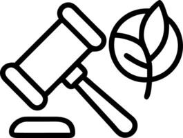Icon gavel on natural background symbolizes environmental regulations corporate governance and sustainable practices in business industries concept as Highlights harmony between b Clean vector