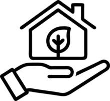 House energy efficiency rating with eco renovation cost savings green building and sustainable development in a handheld model concept as Image showcases eco smart dwelling highli Clean vector