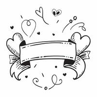 Heart and Ribbon Border with Happy Friendship Day Wording concept as A beautifully designed border frame featuring hearts and ribbons symbolizing love and friendship The words Hap Clean vector