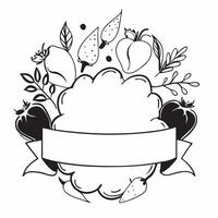 Harvest Festival Border with Apples and Thanksgiving Blessings Wording concept as A beautifully illustrated border frame featuring apples pumpkins and autumn leaves symbolizing a h Clean Set 4 vector