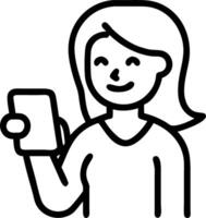 Happy young African American woman using smartphone in subway symbolizes connectivity convenience and modern lifestyle concept as Highlights the seamless integration of technology Clean vector