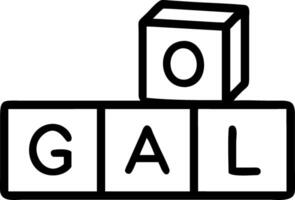 Happy New Year 2026 wooden cubes with goal icon on white background emphasize business planning annual targets and action oriented goals concept as Scene conveys strategic new yea Clean vector