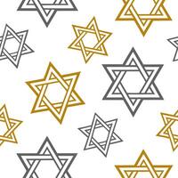 Hanukkah stars seamless pattern with bold gold and silver elements for a glamorous festive design concept as Glamorous Hanukkah stars pattern with bold gold and silver elements for Clean Set 4 vector