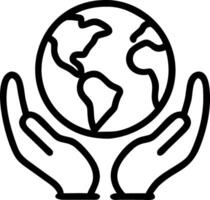 Hands holding the earth on a green background to protect nature Save and care World for sustainable concept of the environment ecology and Earth Day concept as Hands hold the ear Clean vector