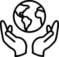 Hands hold green Earth from top view symbolizing care saving renewable energy sustainable environment and Earth Day conservation concept as Hands hold green Earth from top view sym Clean vector