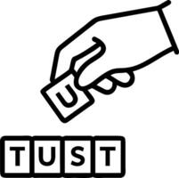 Hand turns wood cube to change the word Trust to Truth symbolizing integrity and workplace ethics concept as Highlights workplace values emphasizing the importance of honesty and Clean vector