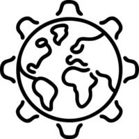 Hands encircling globe symbolizing protection Earth Day concept green energy ESG renewable sustainable resources care concept as A group forms a circle around a model Earth reflect Clean vector