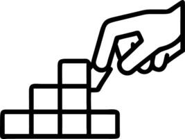 hand arranging wood cube stacking step stair business concept growth success process blue background concept as A hand stacks wooden cubes into steps symbolizing strategic growth p Clean vector