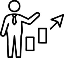 Growth success in 2020 concept businessman plans and increases positive indicators in business performance concept as Highlights business growth strategies goal setting and succes Clean vector