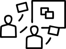 Group business people team meeting for business marketing planning concept with color sticky note on whiteboard concept concept as A group of business professionals collaborating o Clean vector