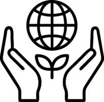 Green technology SDGs hands holding globe environment icon background business value chain net zero concept concept as Hands holding globe emphasize green technology SDGs environme Clean vector
