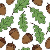 Golden acorns seamless tile pattern with rich brown tones and autumn inspired details concept as Rich brown acorns with golden accents create a seamless tile pattern perfect for au Clean vector