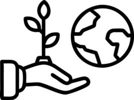 Globe and tree in robot hand with environment icon represents green technology SDGs and AI based sustainable development innovation concept as Visual blends science and technology Clean vector