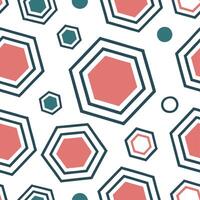 Geometric retro polygon seamless tiles jewel tones on white background perfect for elegant designs concept as Creating geometric seamless tile with retro polygons in jewel tones on Clean vector