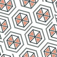 Geometric retro polygon seamless tiles analogous colors on white background suitable for harmonious designs concept as Designing geometric seamless tile with retro polygons in anal Clean vector
