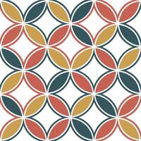 Geometric retro polygon seamless tiles split complementary colors on white background suitable for balanced designs concept as Designing geometric seamless tile with retro polygons Clean Set 2 vector