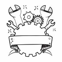 Gear and Tool Border with Celebrating Workers Wording concept as A unique border frame featuring gears and tools symbolizing the intricate machinery and teamwork behind labor The Clean vector