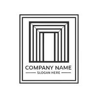 modern logo design with a square frame white background vector