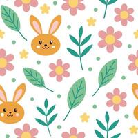 Fun spring nature seamless pattern with playful animal silhouettes and nature elements for whimsical spring designs concept as Whimsical spring nature pattern featuring animal silh Clean Set 2 vector