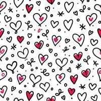 seamless pattern with hearts and arrows on white backgroun white backgroundd vector