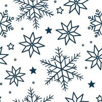 Frosty snowflake and Christmas star seamless tile pattern with sparkling holiday accents concept as Sparkling Christmas stars paired with frosty snowflakes create a seamless tile p Clean Set 2 vector