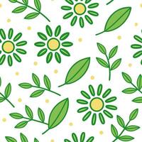 Fresh spring sunshine seamless pattern with vibrant light rays and blooming flowers for energizing spring visuals concept as Energizing spring sunshine pattern with vibrant rays an Clean Set 2 vector