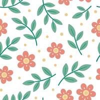 Fresh spring floral seamless pattern with lively blooms and soft white balance for cheerful spring projects concept as Lively floral pattern with blooming flowers and soft white ba Clean Set 2 vector