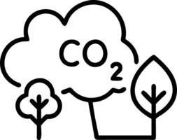 Forest top view with CO2 reduction icon representing environmental protection sustainable growth and green business initiatives concept as Visual concept emphasizing renewable ene Clean vector
