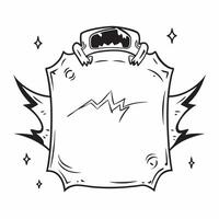 Frankenstein and Lightning Border with Fright Night Wording concept as A thrilling border frame featuring Frankenstein and lightning bolts perfect for Halloween themed projects Th Clean vector