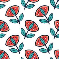 Folk art seamless pattern with abstract figures and vibrant hues for a playful contemporary cultural vibe concept as Playful folk art pattern with abstract figures and vibrant hues Clean Set 2 vector