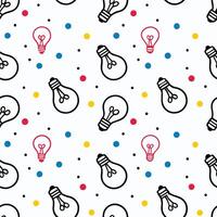 light bulb seamless pattern white background background vector