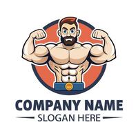 a muscular man with a beard and mustache is holding up his white background arms vector