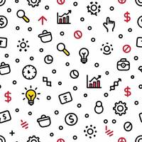 a seamless pattern with icons and ,symbols white background vector
