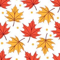 Fall leaves seamless pattern with colorful leaf bursts and vibrant hues for a dynamic autumn look concept as Vibrant autumn leaves pattern with colorful leaf bursts and dynamic hue Clean Set 2 vector