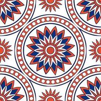 Ethnic patterns seamless design with mosaic tiles and vibrant primary colors for a striking bold cultural look concept as Striking ethnic patterns with mosaic tiles and vibrant pri Clean Set 2 vector