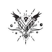 Ethnic patterns seamless design with hand drawn motifs and vibrant contrasting colors for a playful artistic cultural theme concept as Hand drawn ethnic patterns with vibrant color Clean vector