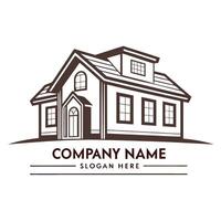 a house logo with a window and white background vector