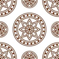 Ethnic patterns seamless design with ancient symbols and earth tones for a spiritual grounded cultural aesthetic concept as Grounded ethnic patterns with ancient symbols and earth Clean Set 2 vector