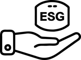 ESG icon concept in the hand for environmental social and governance in sustainable and ethical business on the network connection on a green background concept as Hand holds ESG Clean Set 3 vector