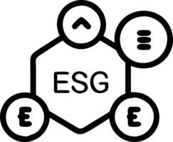 ESG icon concept showing environmental social governance in sustainable ethical business on network connection with green background concept as ESG icons representing environmental Clean Set 2 vector