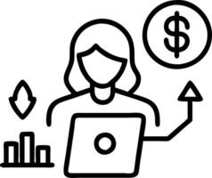 ESG environment social governance investment business concept Women use a computer to analyze ESG surrounded by ESG icons close to the computer screen in business investment stra Clean vector