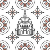 Enhance retro design with mosaic tile overlays vintage banner highlights white background for high impact marketing collateral concept as Distinctive mid century style combined wi Clean vector