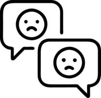 Emoji emoticons in speech bubbles with sad and happy moods symbolize customer evaluation and satisfaction ratings concept as Highlights feedback mechanisms to improve service qual Clean vector