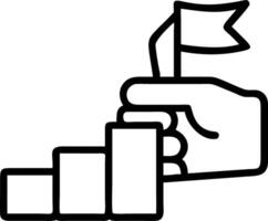 Elements leadership success concept hand holding wood block icon leader business copy space concept as Hand holds wooden block with leader icon symbolizing elements of successful l Clean vector