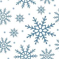 Elegant winter snow seamless pattern with delicate snowflakes and soft blue tones for a refined seasonal design concept as Refined winter snow pattern with delicate snowflakes and Clean Set 2 vector